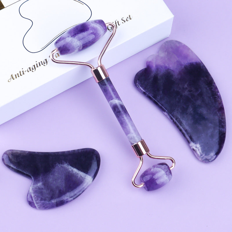 Roller und Gua-Sha Set aus Naturstein