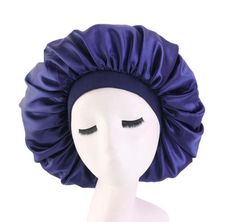 Satin-Schlafhaube navy